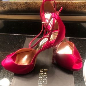 Badgley Mischka Glass Slipper Heels
